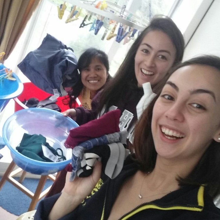 Stokes gals embracing the underwear washing